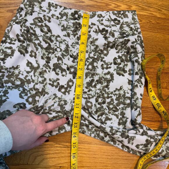 Open Edit Womens Small Olive Blue Cosmic Floral Pull on Pants Printed Abstract - Picture 3 of 11